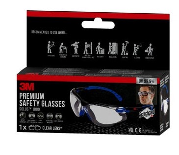 [1060188] LUNETTES DE SECURITE SOLUS 1000 BL/NR (1PC)